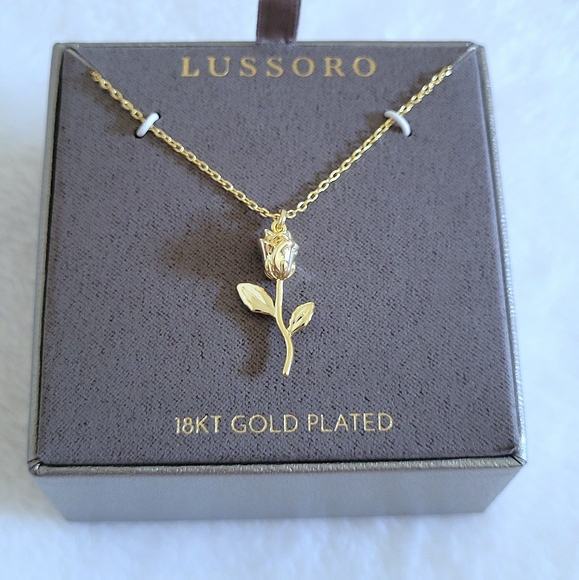 Lussoro Gold💛 Rose🌹 Pendant Necklace - NIB - Picture 12 of 15